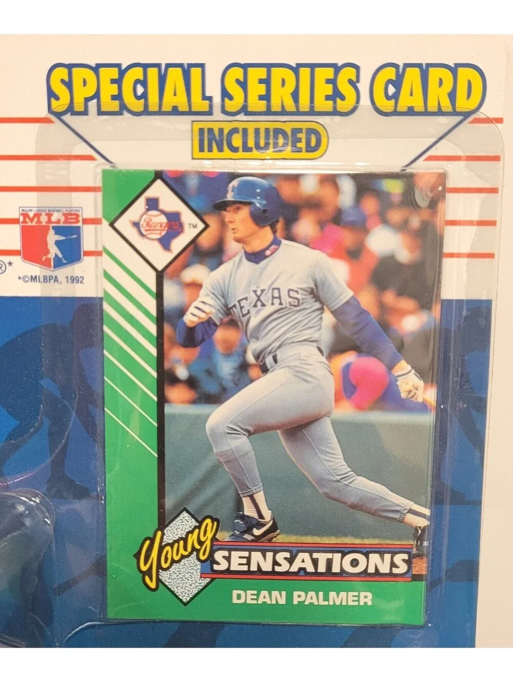 Autographed Dean Palmer Texas Rangers 1993 Starting Lineup Figure w/Cards